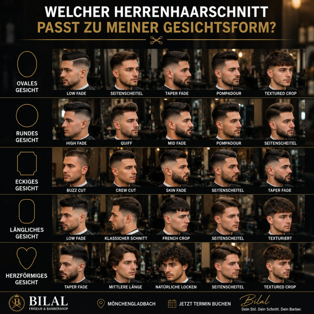 Welcher Herrenhaarschnitt passt zu meiner Gesichtsform?